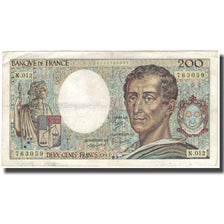 France, 200 Francs, Montesquieu, 1982, VF(20-25), Fayette:70.2, KM:155a