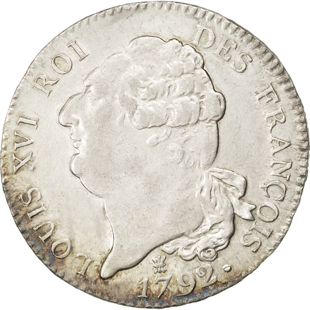 Monnaie, France, Louis XVI, Écu de 6 livres françois, 1792, Limoges, KM:615.6