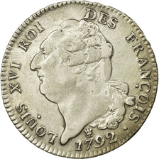 Moneta, Francia, Écu de 6 livres françois, ECU, 6 Livres, 1792, Limoges, BB