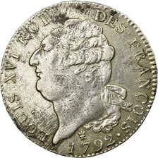 Monnaie, France, Écu de 6 livres françois, ECU, 6 Livres, 1792, Limoges, TTB