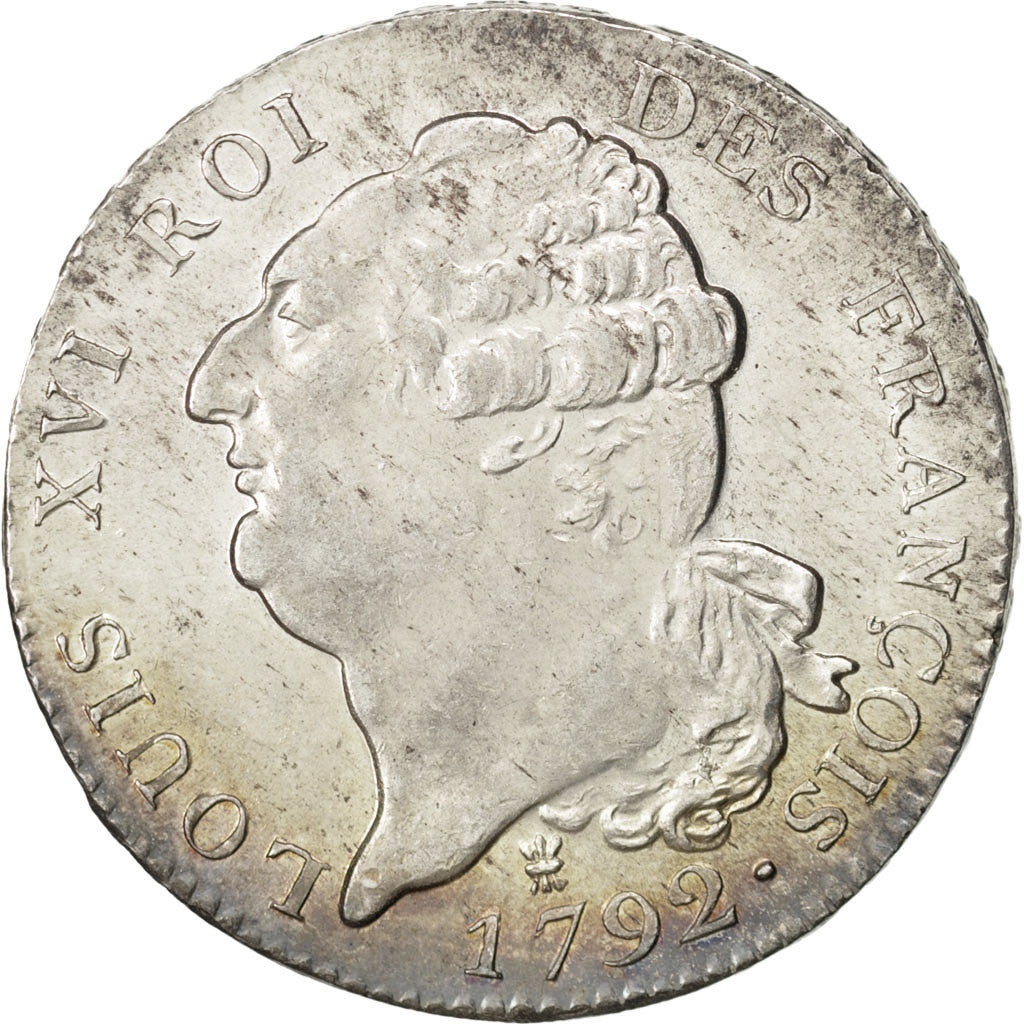 FRANCE, Écu de 6 livres françois, ECU, 6 Livres, 1792, Limoges, KM #615.6, MS(63