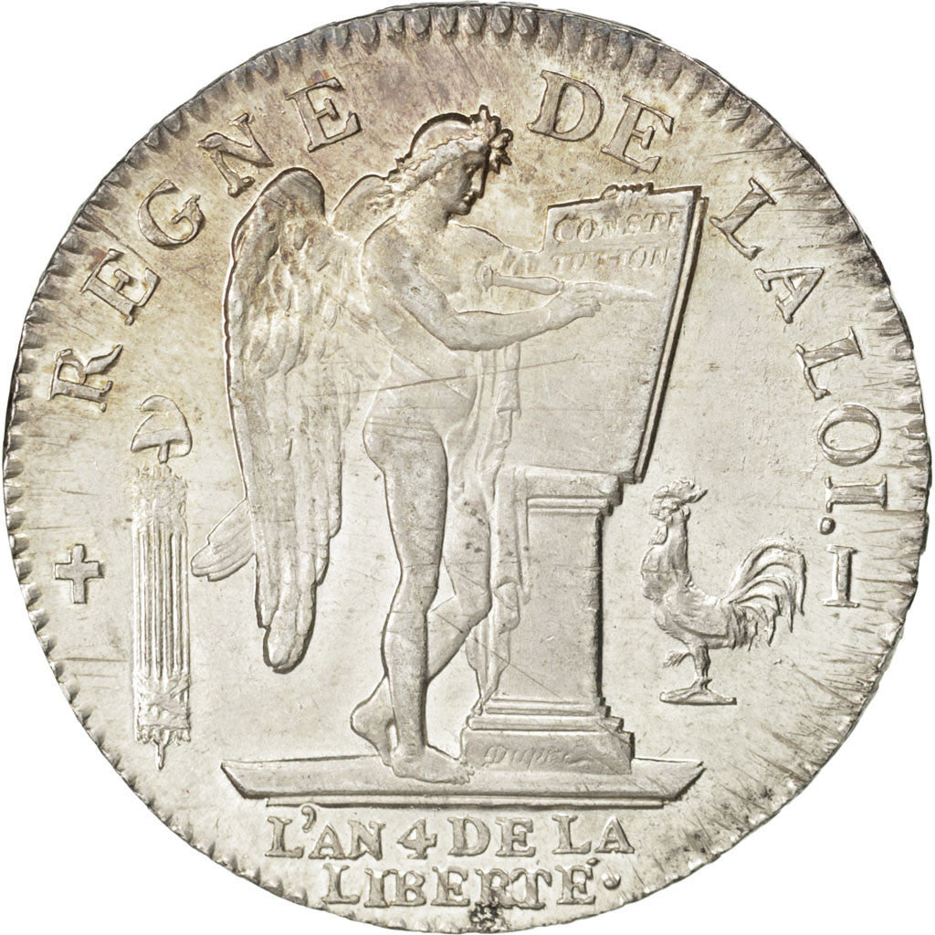 FRANCE, Écu de 6 livres françois, ECU, 6 Livres, 1792, Limoges, KM #615.6, MS(63