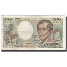 France, 200 Francs, Montesquieu, 1987, VF(20-25), Fayette:70.7, KM:155b