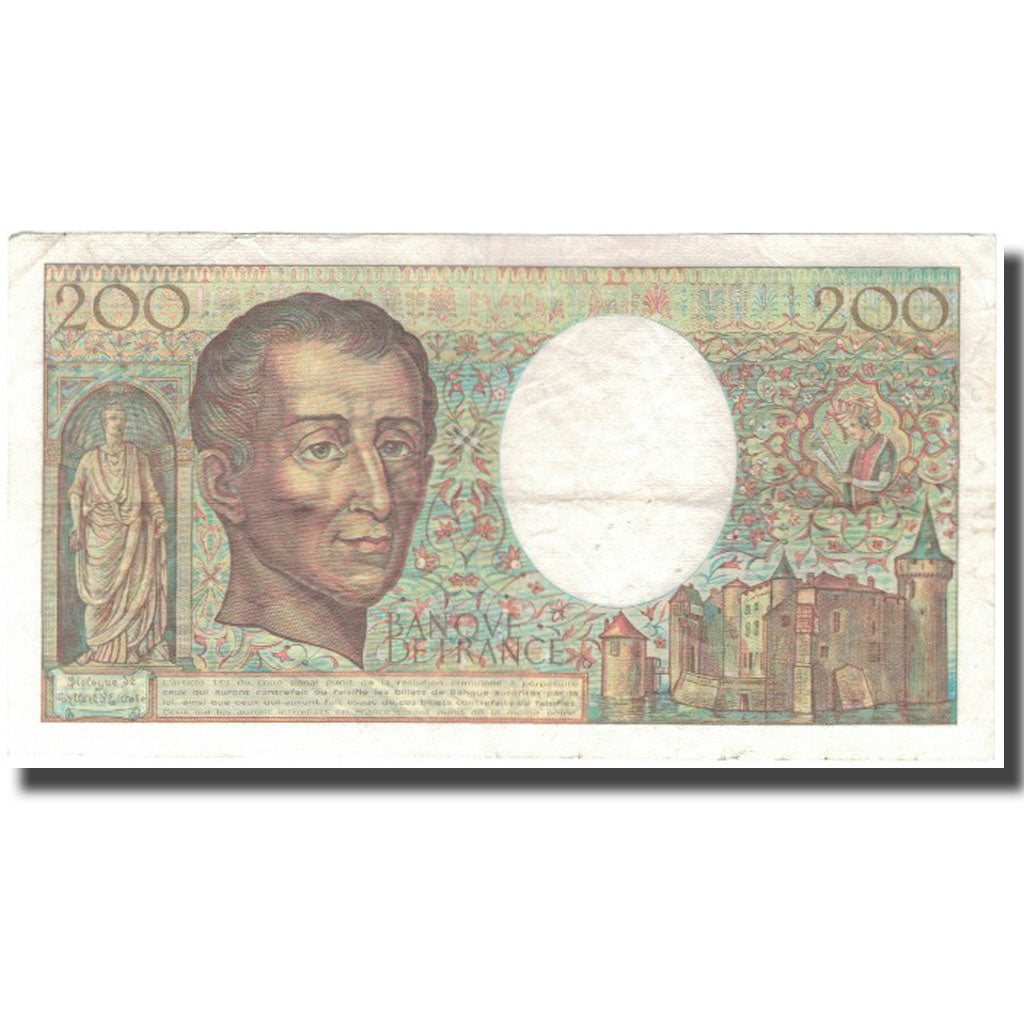 Francia, 200 Francs, Montesquieu, 1987, BC, Fayette:70.7, KM:155b