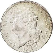 FRANCE, Écu de 6 livres françois, ECU, 6 Livres, 1793, Paris, KM #615.1, MS...