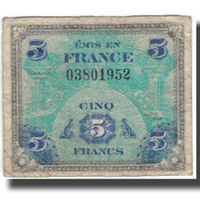 Francja, 5 Francs, Flag/France, 1944, F(12-15), KM:115a