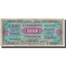 France, 50 Francs, Flag/France, 1944, F(12-15), Fayette:24.1, KM:122a