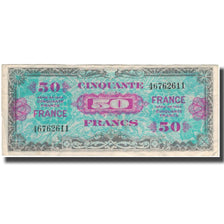 France, 50 Francs, Drapeau/France, 1944, TB+, Fayette:24.1, KM:122a
