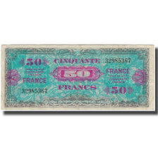 France, 50 Francs, Drapeau/France, 1944, TB+, Fayette:24.1, KM:122a