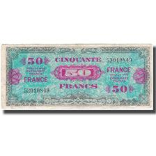 France, 50 Francs, Flag/France, 1944, VF(30-35), Fayette:24.1, KM:122a