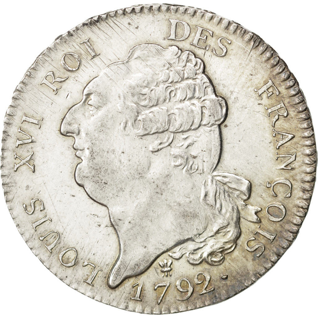 Francia, Écu de 6 livres françois, ECU, 6 Livres, 1792, Limoges, FDC, Argen...