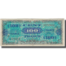 Francja, 100 Francs, Flag/France, 1944, VF(20-25), Fayette:25.3, KM:123c