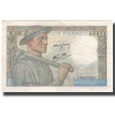 France, 10 Francs, Mineur, 1945-04-26, EF(40-45), Fayette:8.14, KM:99e