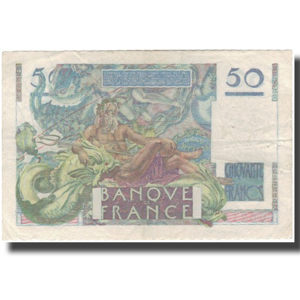 França, 50 Francs, Le Verrier, 1950-03-02, VF(20-25), Fayette:20.14, KM:127b