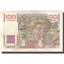 Francia, 100 Francs, Jeune Paysan, 1954-04-01, BB, Fayette:28.43, KM:128d