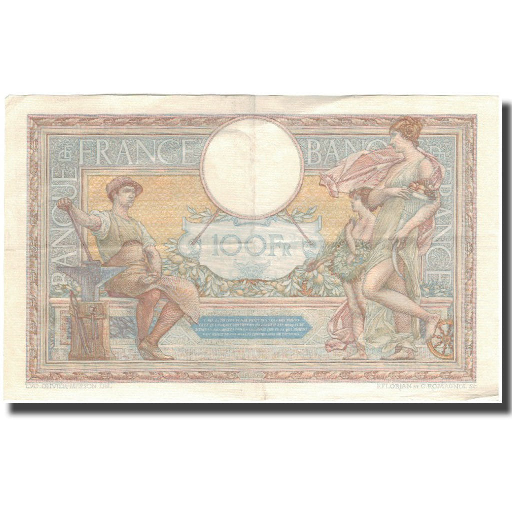 France, 100 Francs, Luc Olivier Merson, 1934-01-18, TB+, Fayette:24.13, KM:78c