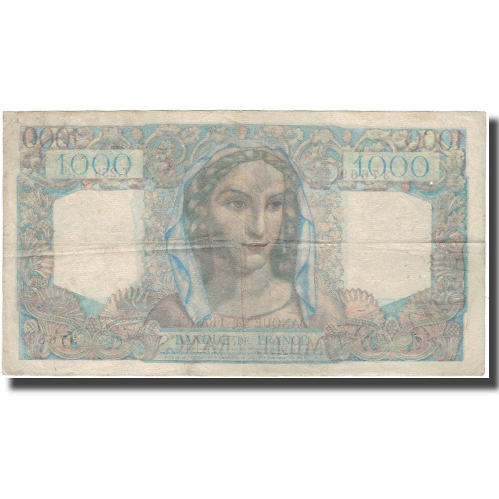 France, 1000 Francs, Minerve et Hercule, 1946-04-25, VG(8-10), Fayette:41.13