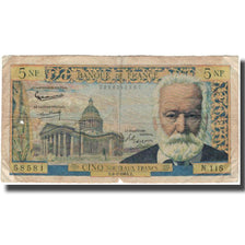 France, 5 Nouveaux Francs, Victor Hugo, 1964-05-06, VG(8-10), Fayette:56.15