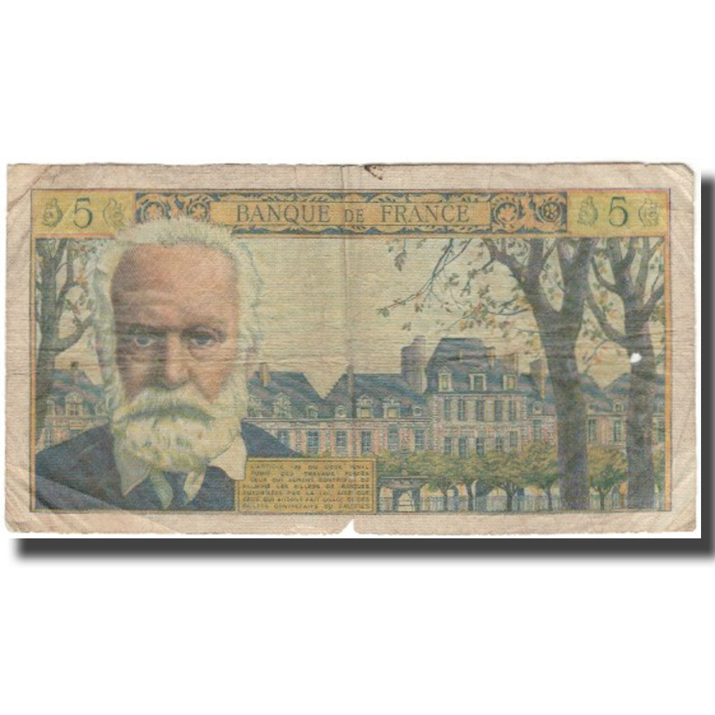 France, 5 Nouveaux Francs, Victor Hugo, 1964-05-06, VG(8-10), Fayette:56.15