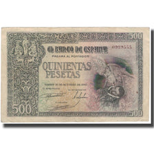 Banknot, Hiszpania, 500 Pesetas, 1940-10-21, KM:124a, EF(40-45)