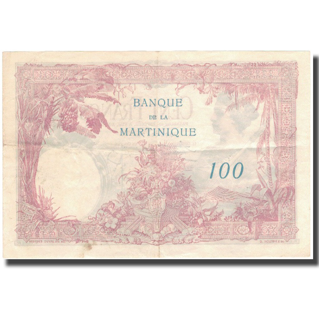 Martinica, 100 Francs, MBC, KM:13