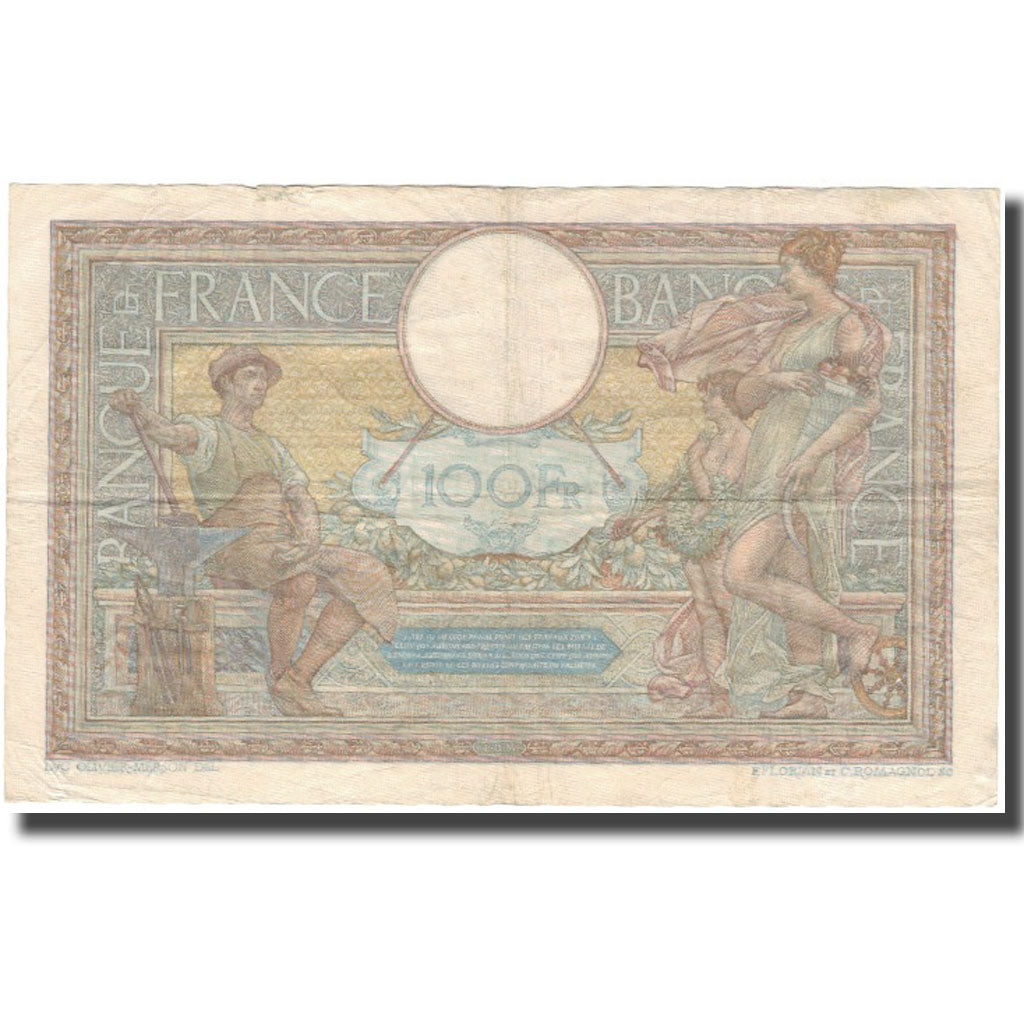 Francia, 100 Francs, Luc Olivier Merson, 1937-06-10, BC+, Fayette:24.16, KM:78c