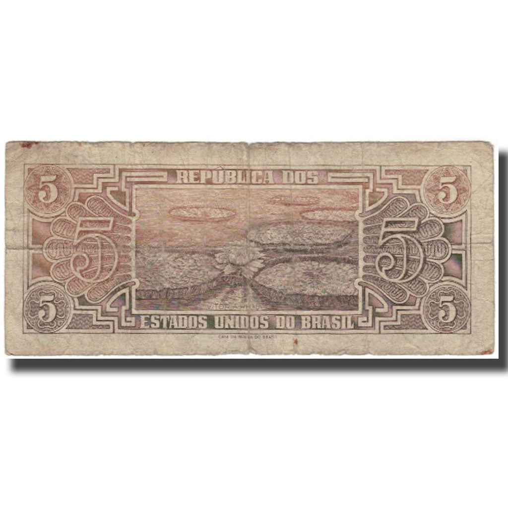 Banconote, Brasile, 5 Cruzeiros, KM:166a, MB