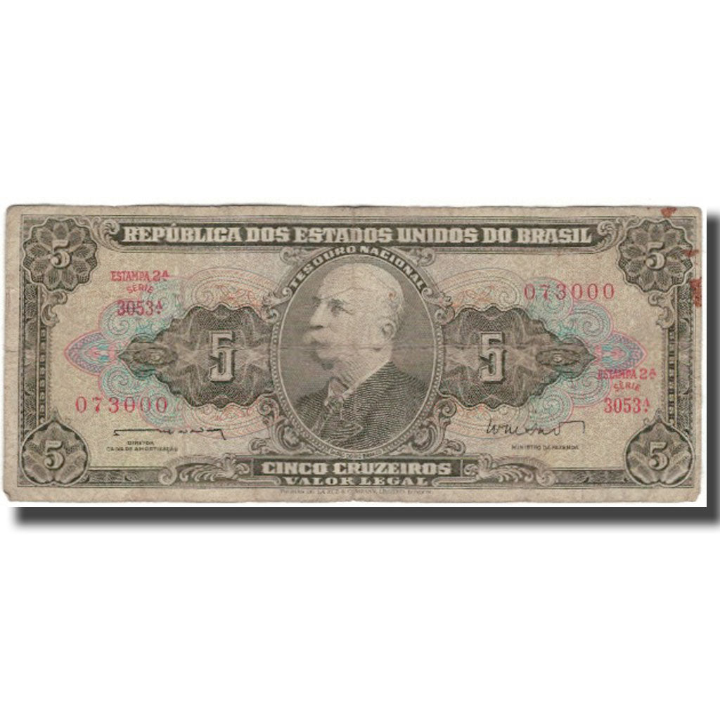 Banconote, Brasile, 5 Cruzeiros, KM:176a, MB