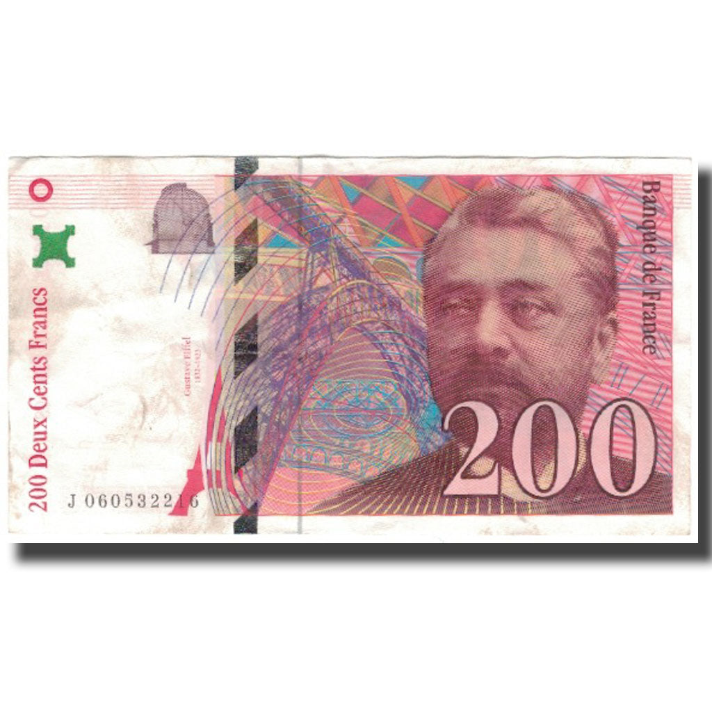 Francia, 200 Francs, Eiffel, 1997, MB+, Fayette:75.4b, KM:159b
