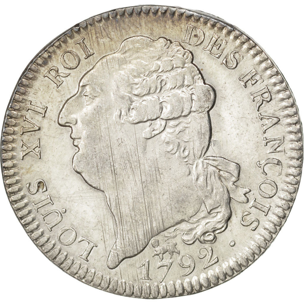 Constitution, Ecu de 6 Livres François 1792 Paris, KM 615.1