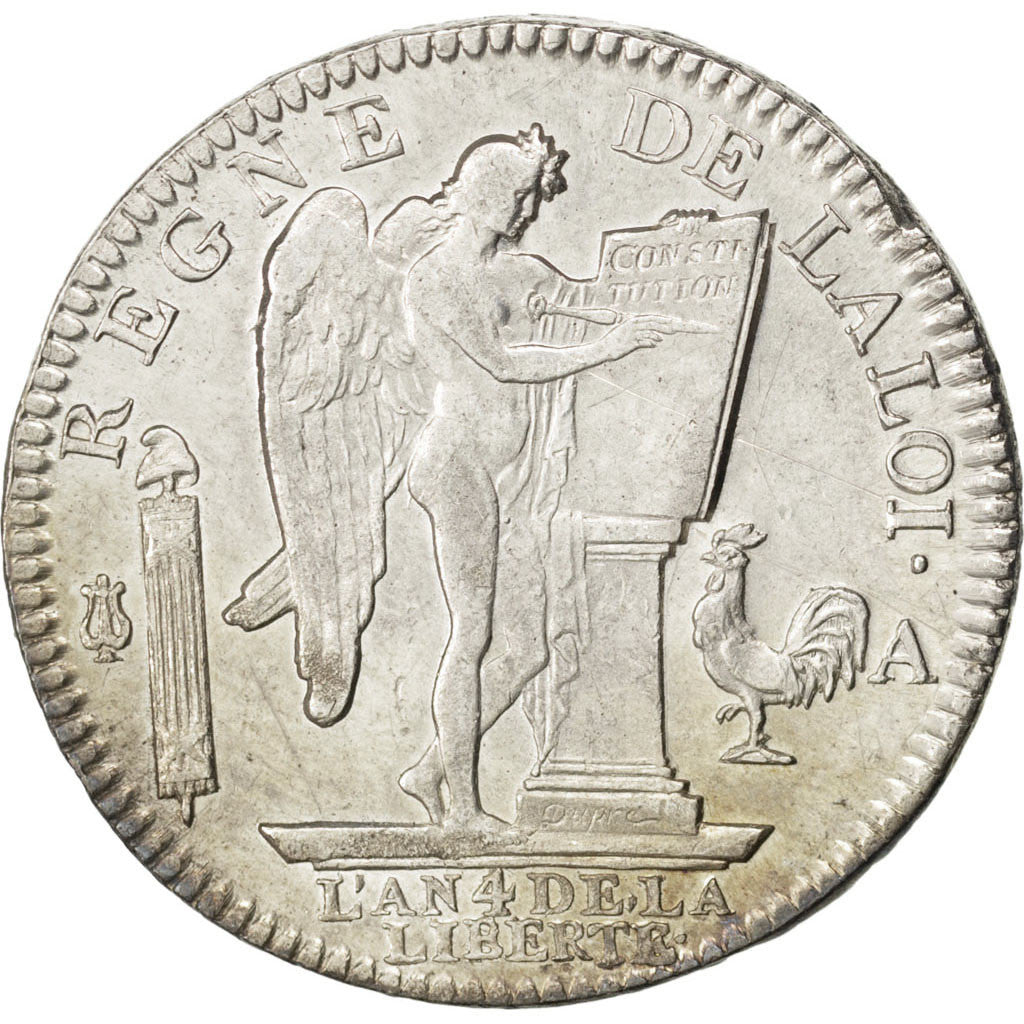 Constitution, Ecu de 6 Livres François 1792 Paris, KM 615.1