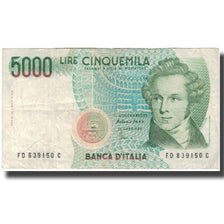 Billete, 5000 Lire, Italia, KM:111c, BC