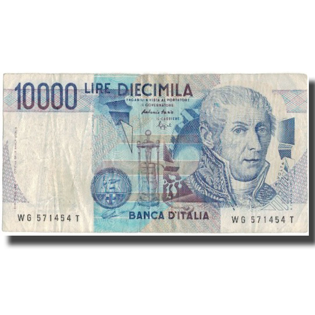 Nota, Itália, 10,000 Lire, KM:112c, VF(20-25)