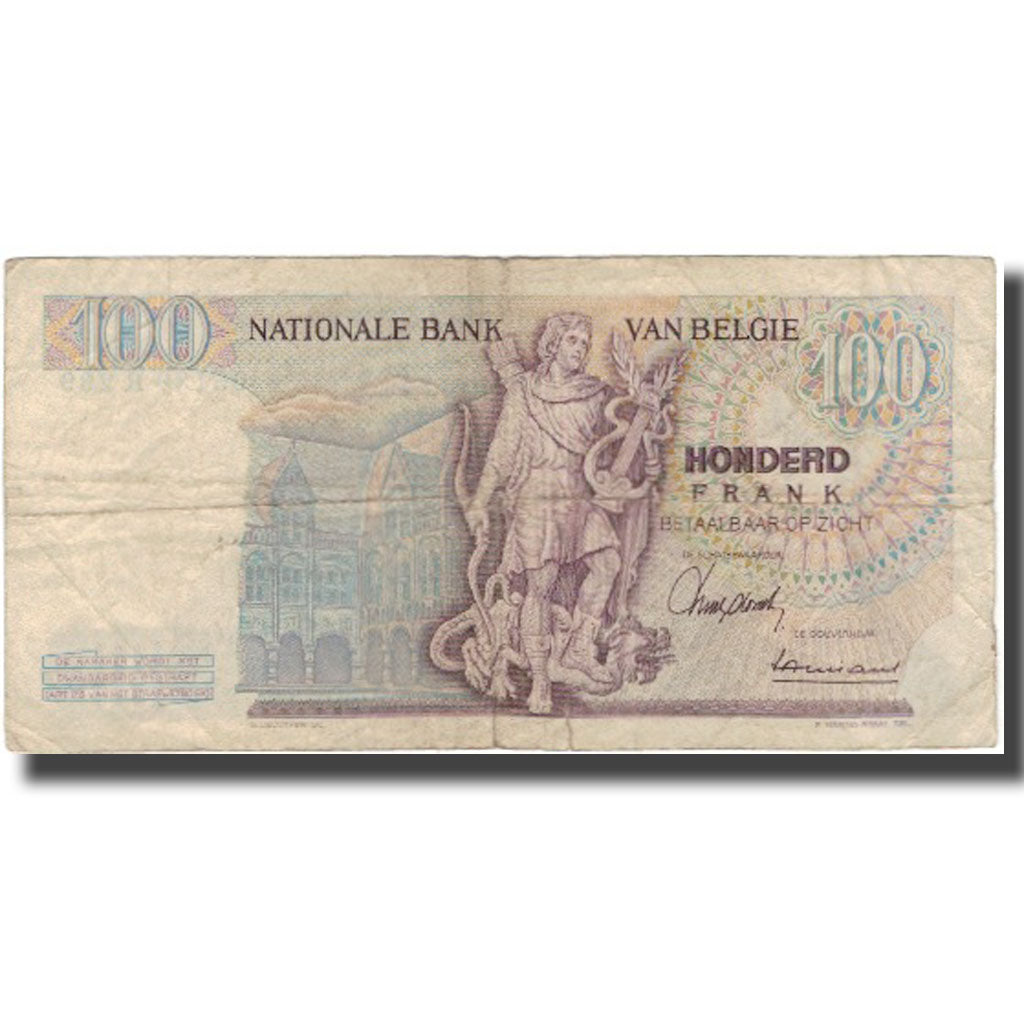 Banknote, Belgium, 100 Francs, 1966-07-29, KM:134b, F(12-15)