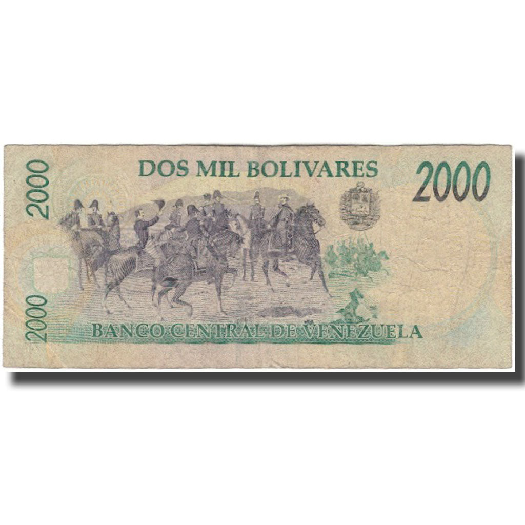 Banknote, Venezuela, 2000 Bolivares, 1998-08-06, KM:77c, F(12-15)