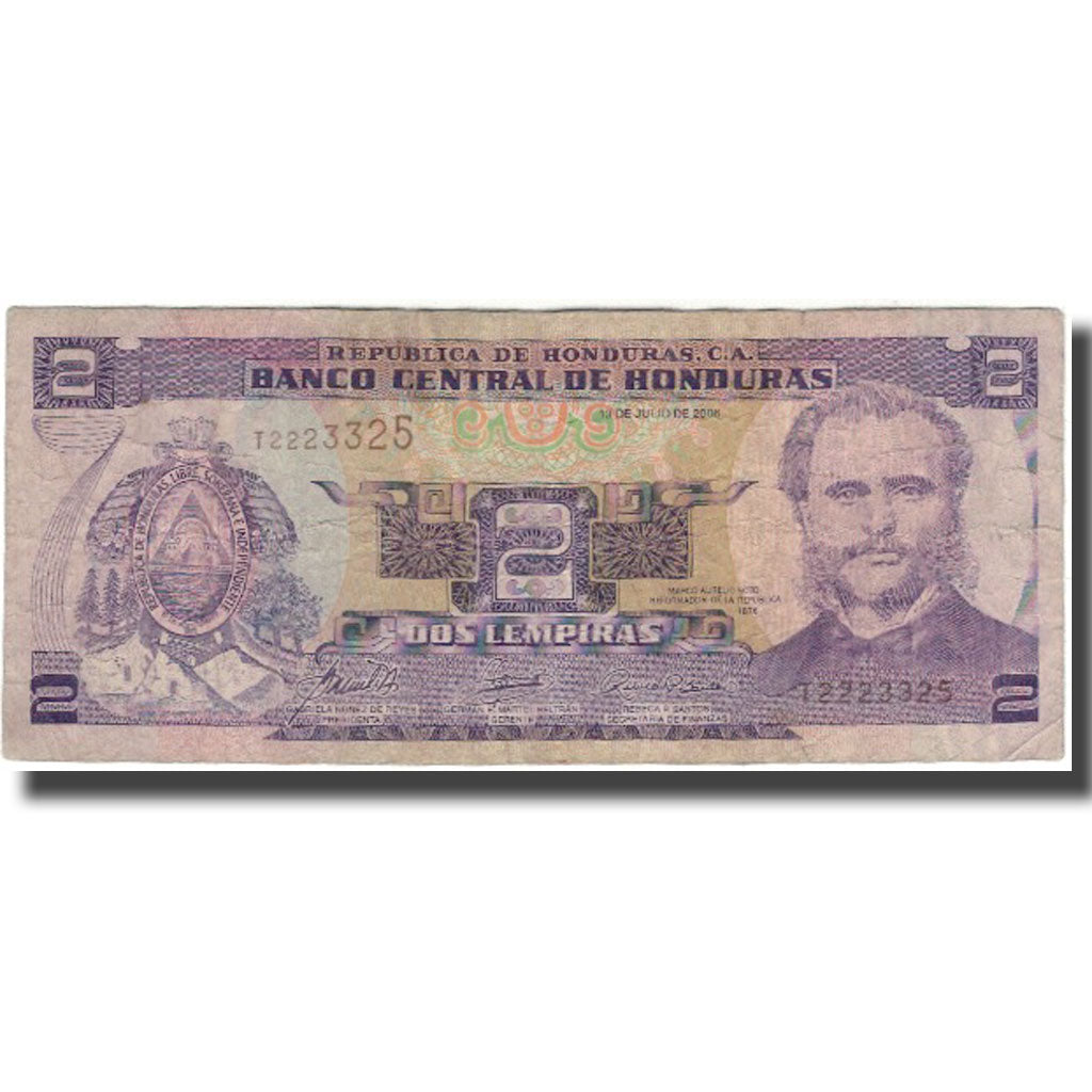 Banknot, Honduras, 2 Lempiras, 2006-07-13, KM:80Ae, VF(20-25)