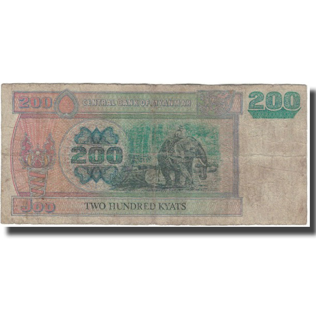 Banknot, Myanmar, 200 Kyats, KM:78, F(12-15)