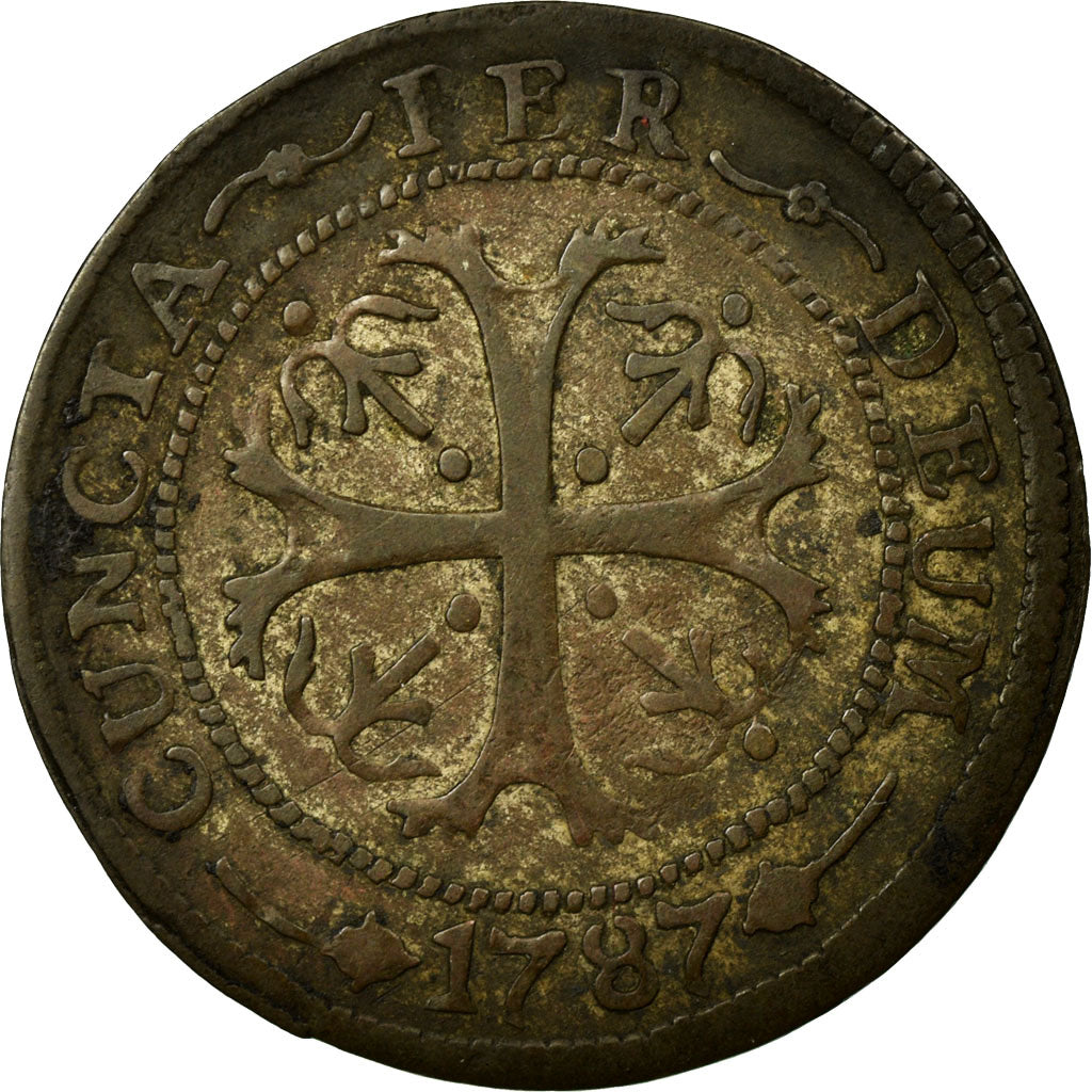 Coin, SWISS CANTONS, SOLOTHURN, 4 Kreuzer, 1 Batzen, 1787, EF(40-45), Billon