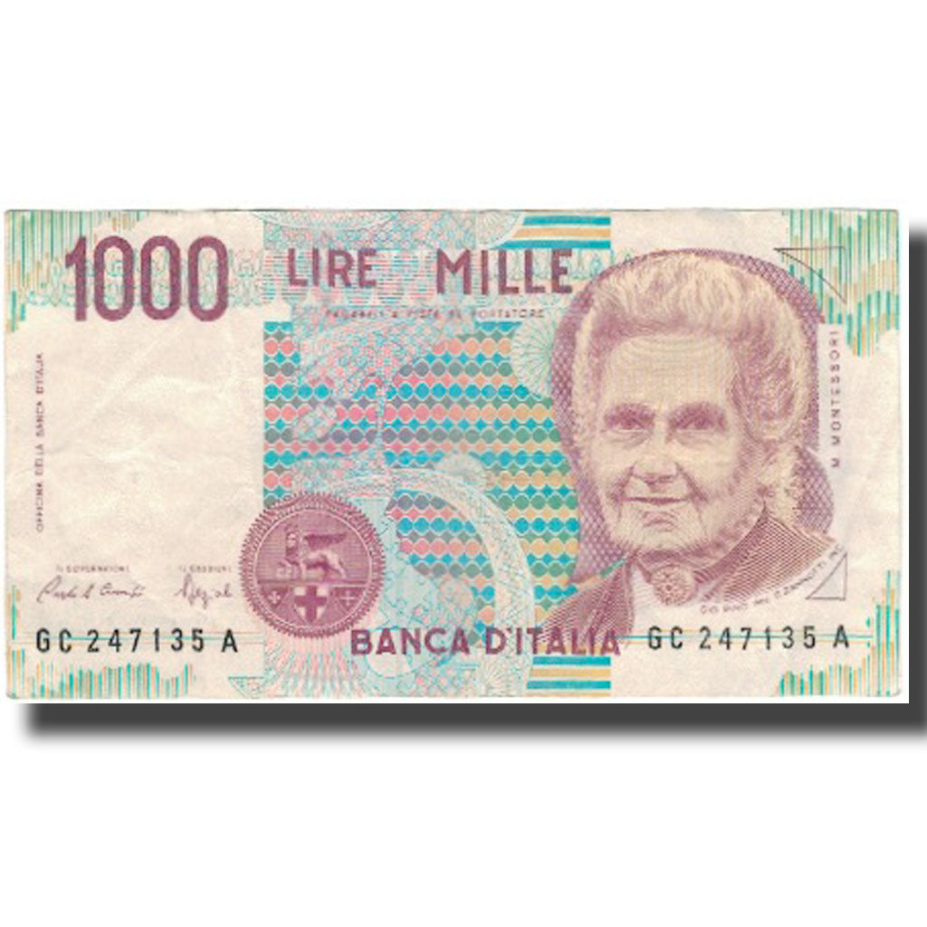 Biljet, Italië, 1000 Lire, KM:114a, TTB