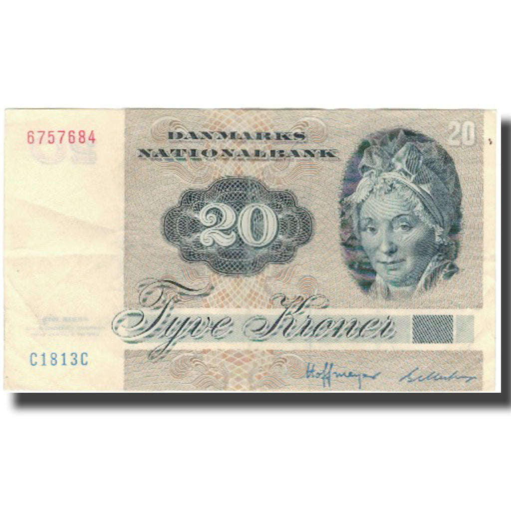 Biljet, Denemarken, 20 Kroner, 1972, KM:49c, TTB