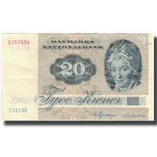 Billete, 20 Kroner, 1972, Dinamarca, KM:49c, MBC