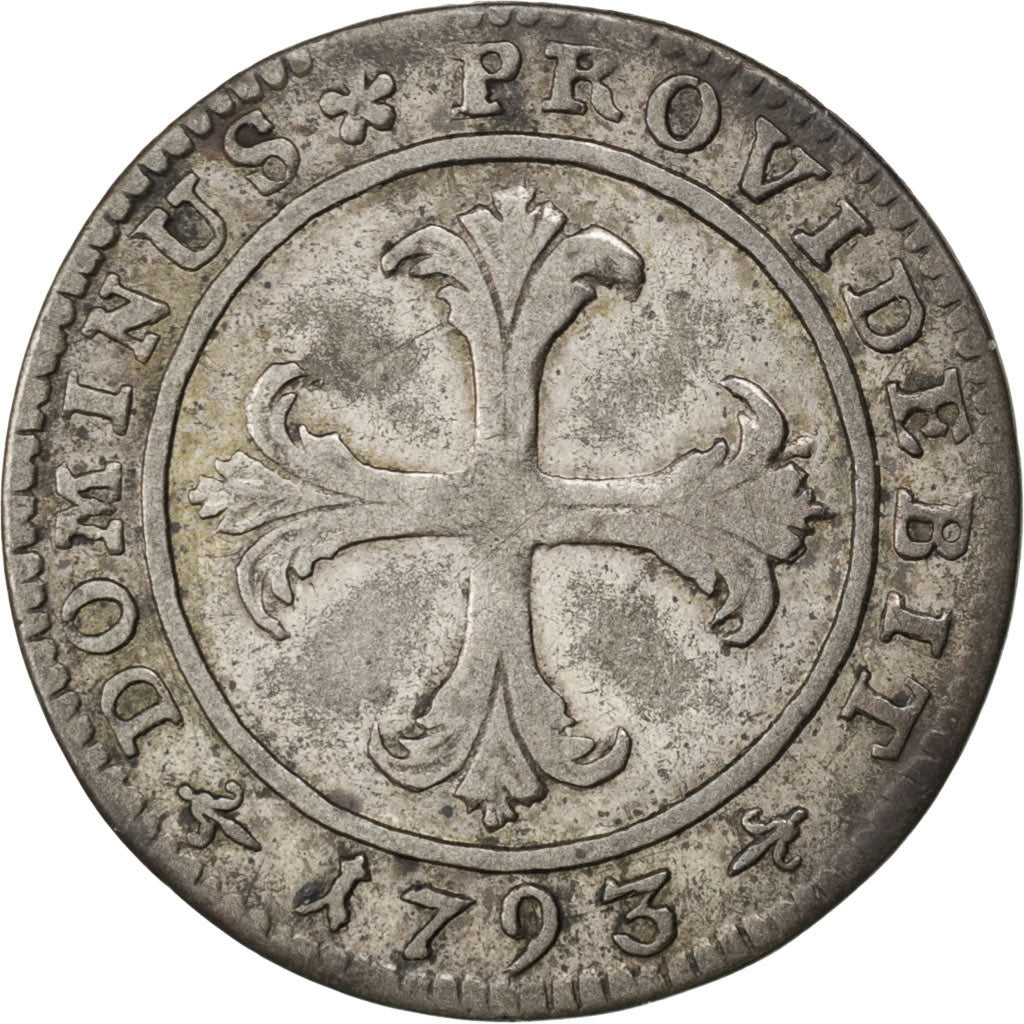 SWISS CANTONS, 4 Kreuzer, 1 Batzen, 1793, Bern, KM #87, EF(40-45), Billon, 2.25