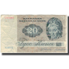 Billete, 20 Kroner, 1972, Dinamarca, KM:49b, BC