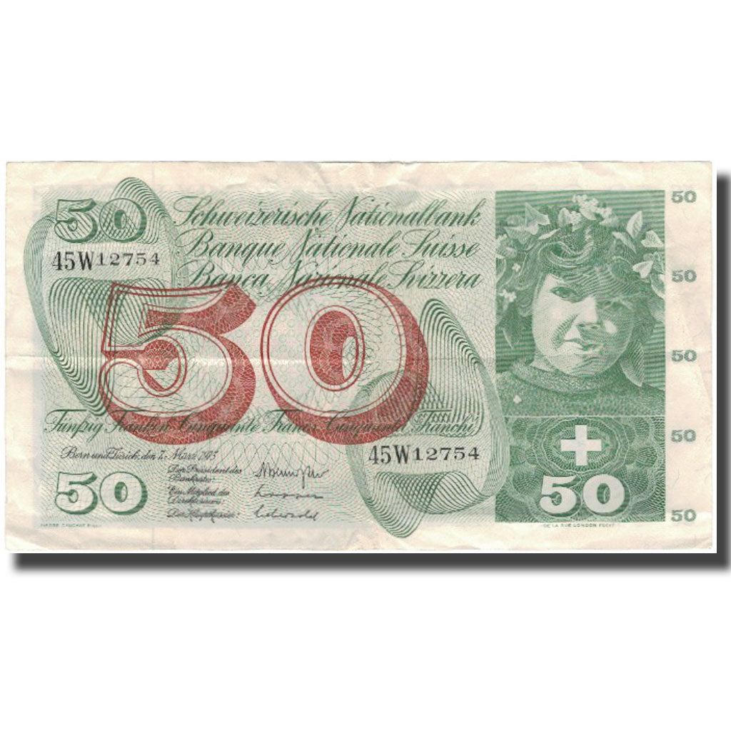 Banknote, Switzerland, 50 Franken, 1973-03-07, KM:48m, EF(40-45)