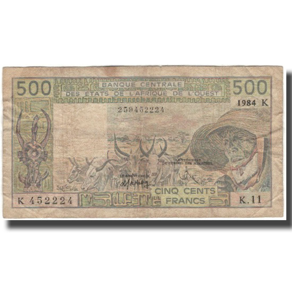 Biljet, West Afrikaanse Staten, 500 Francs, KM:706Kg, TB