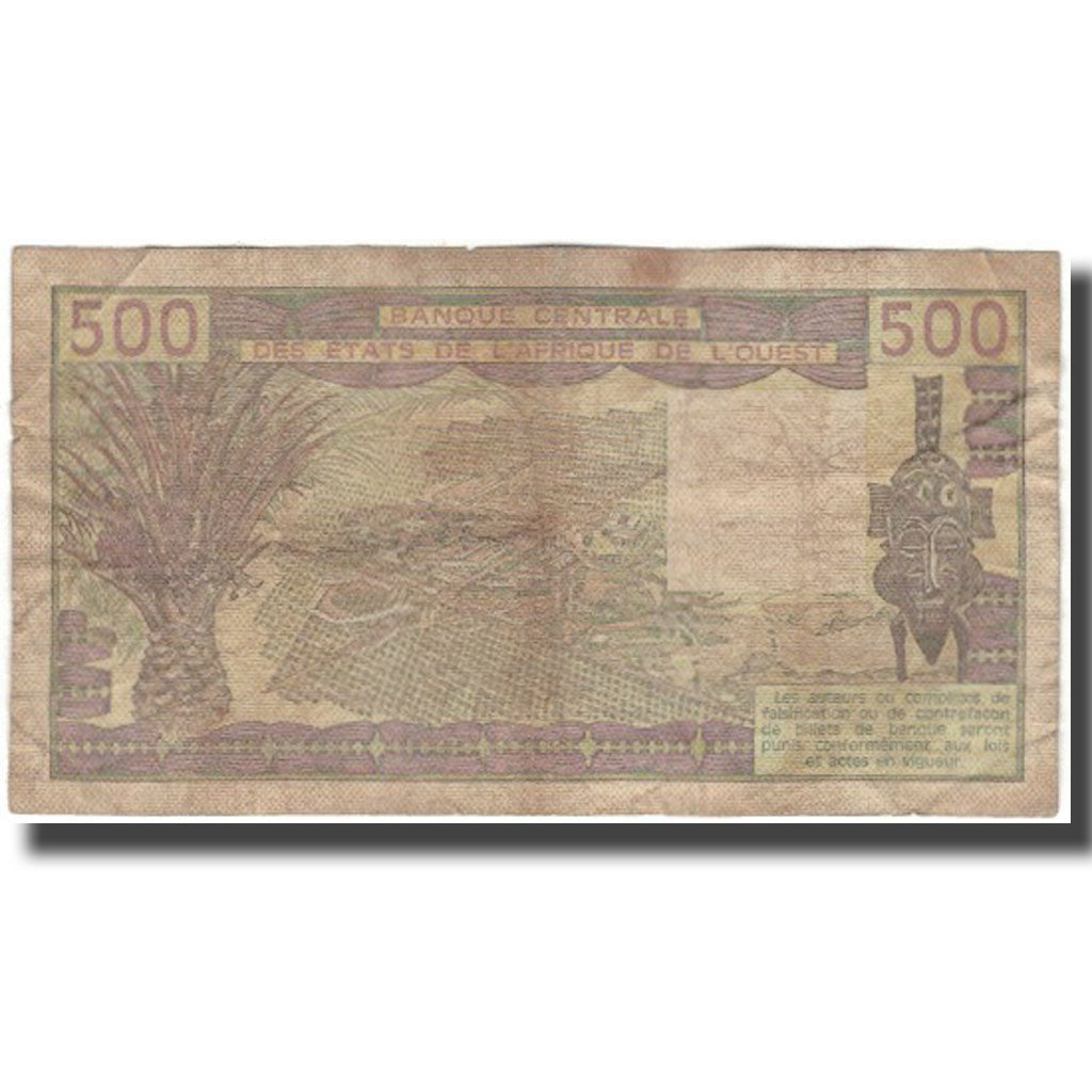 Biljet, West Afrikaanse Staten, 500 Francs, KM:706Kg, TB