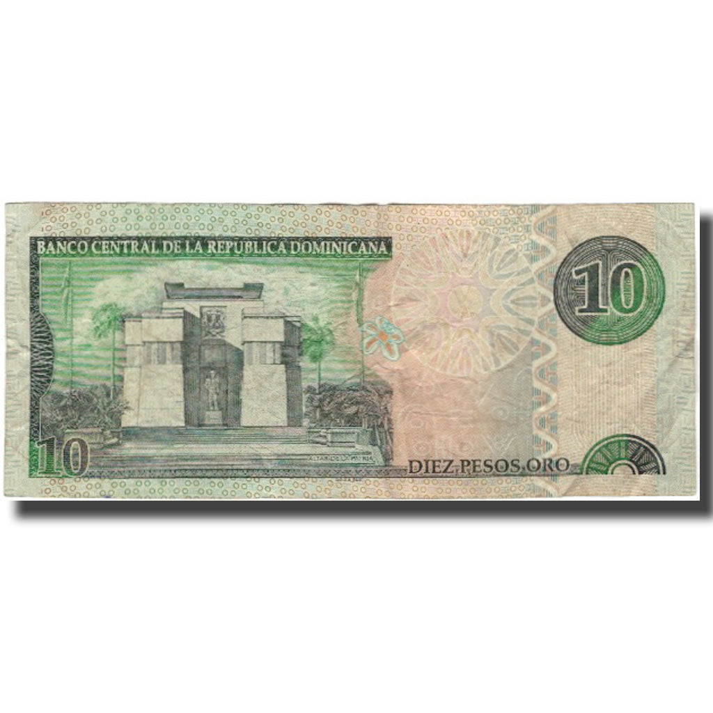 Billete, 10 Pesos Oro, 2002, República Dominicana, KM:168b, BC