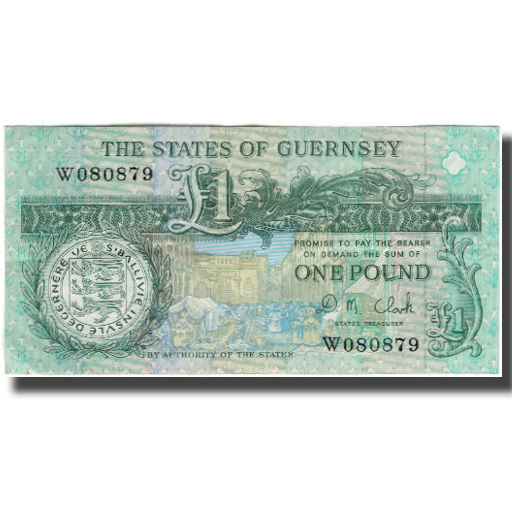Banknote, Guernsey, 1 Pound, KM:52c, EF(40-45)