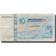Biljet, Tunisië, 10 Dinars, 2005-11-07, KM:90, TB