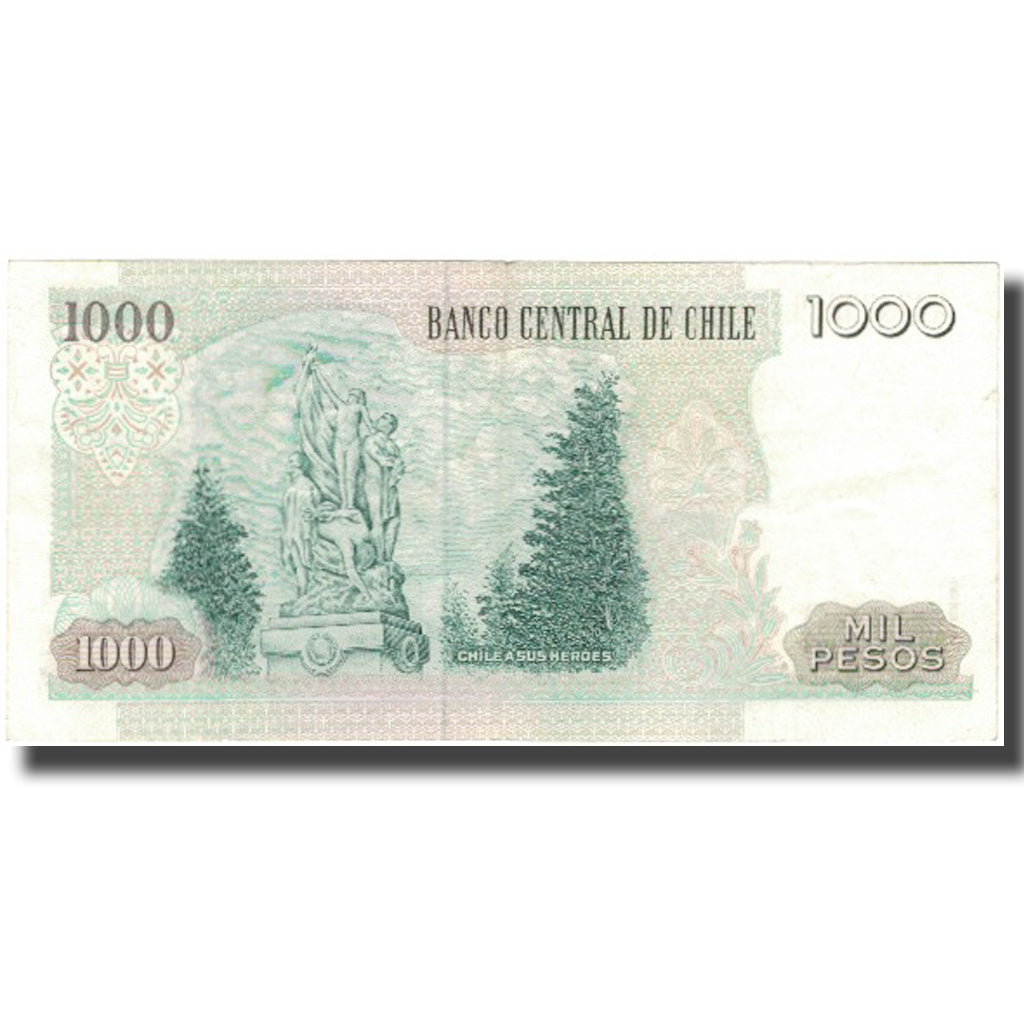 Biljet, Chili, 1000 Pesos, 2007, KM:154g, TTB